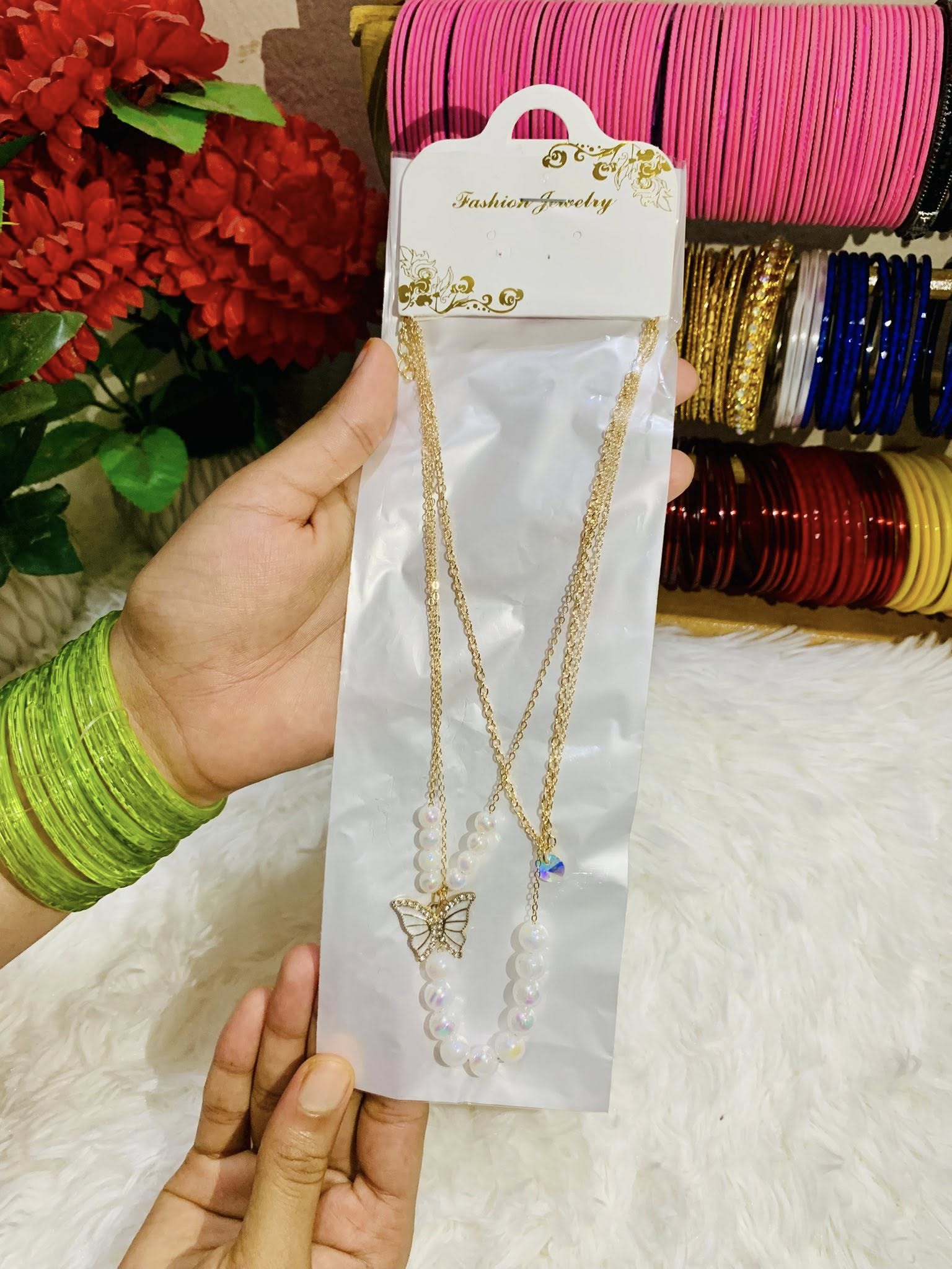 Fashionable necklace for Women With 2part Chain 🌸
